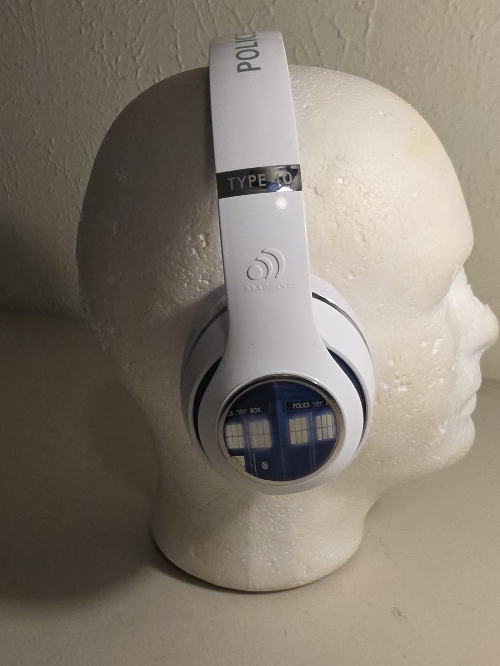 Massive Audio Doctor Who Type 40 Headphones White & Blue